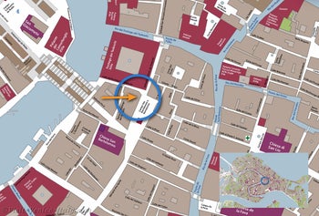 Location map in Venice of Filipppo Stefani's dental practice